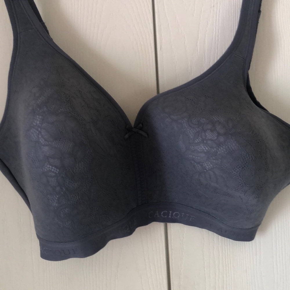 Woman’s Cacique grayish blue lightly lined no wire bra